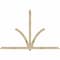 Ekena Millwork Redmond Rough Sawn Timber Gable Bracket, Douglas Fir, 108"W x 72"H x 2"D x 4"F, 16/12 Pitch GBW108X72X0204RED00RDF - alternate 1